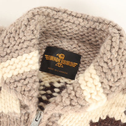 サンダーバード柄 フルジップ カウチンニット カナダ製