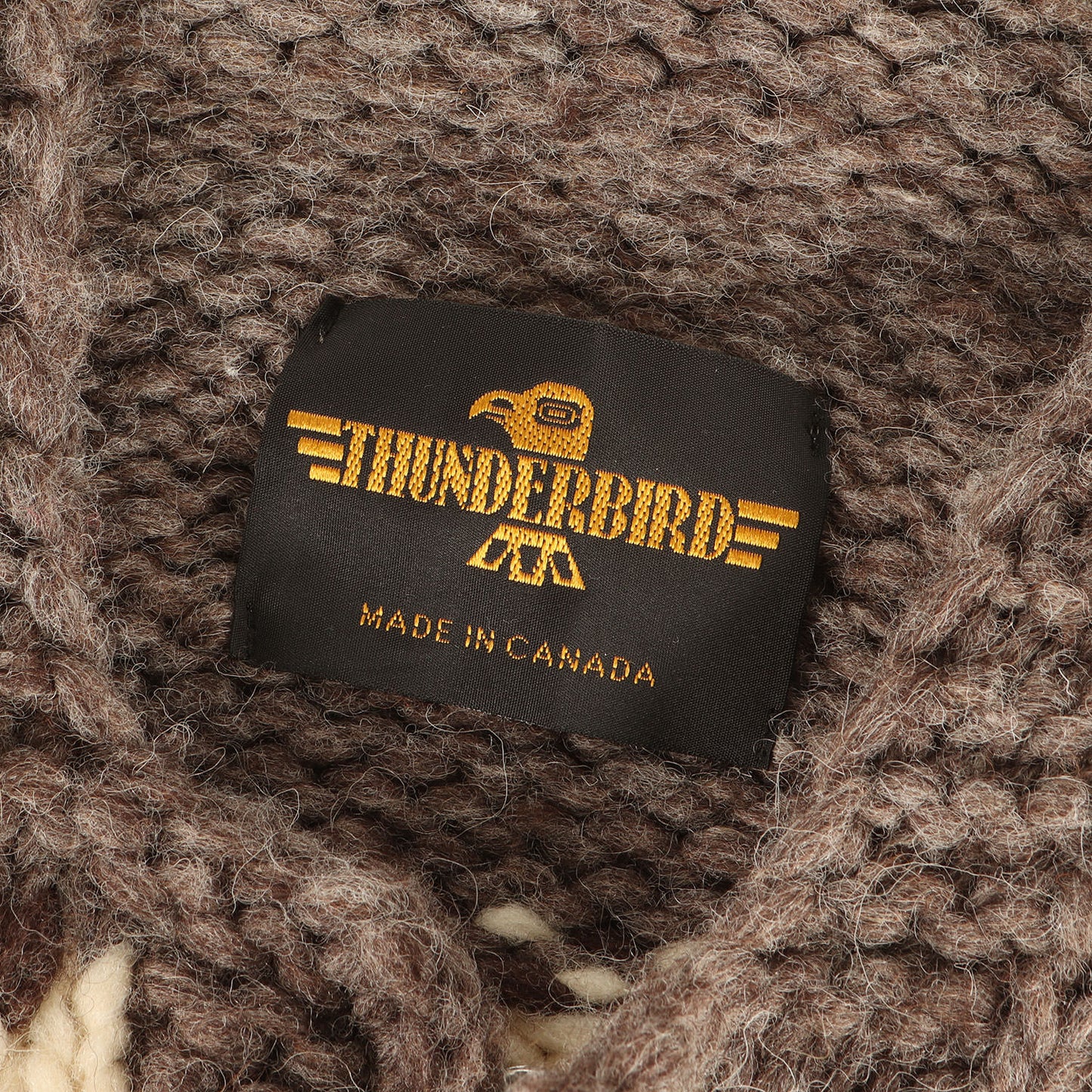 トナカイ柄 トグル付き カウチンニット フルジップ ダッフルコート カナダ製