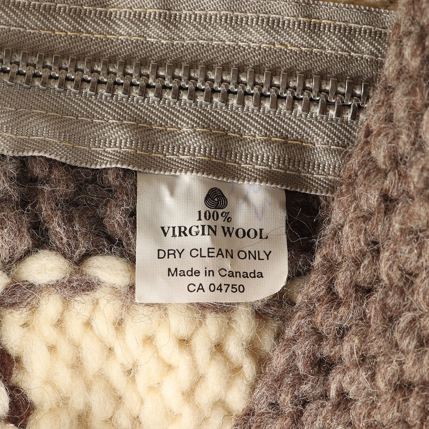 トナカイ柄 トグル付き カウチンニット フルジップ ダッフルコート カナダ製