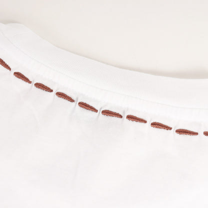 恐竜ロゴ刺繍 クルーネック Tシャツ