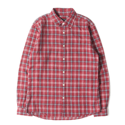 チェック コットン ボタンシャツ