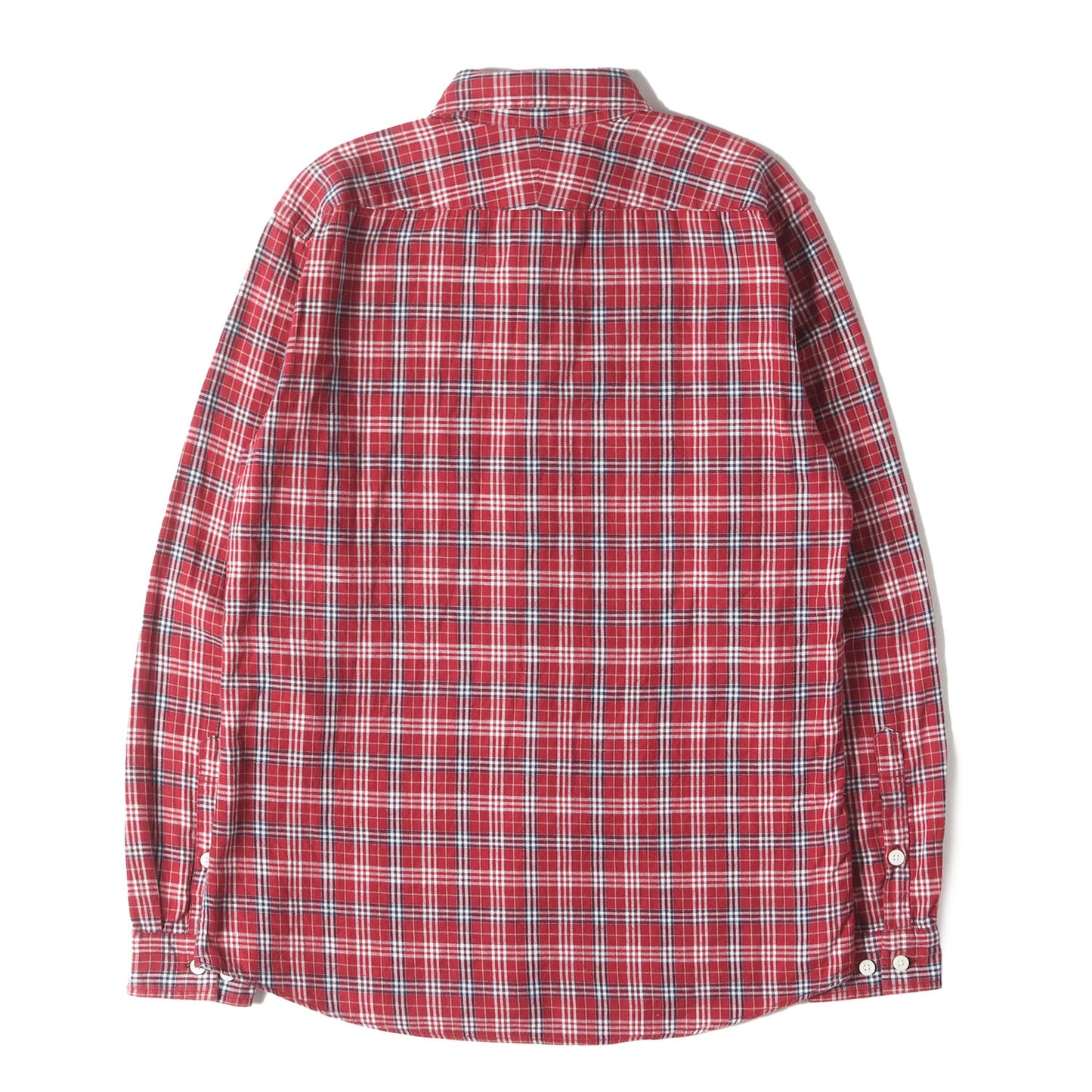 チェック コットン ボタンシャツ