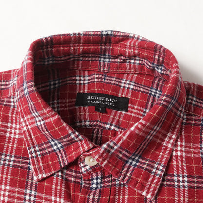 チェック コットン ボタンシャツ