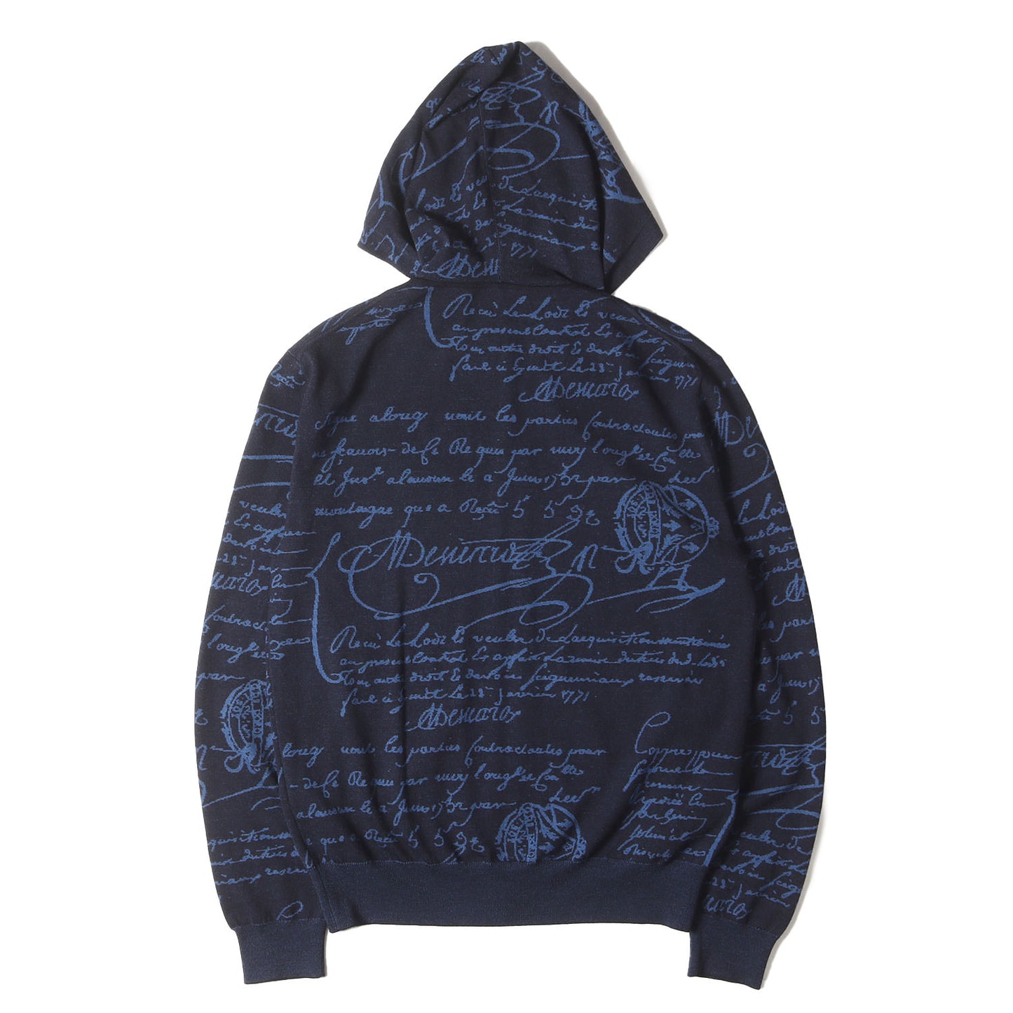 23AW カリグラフィ ジャガード ハイゲージ ウール ニット ダブルジップ パーカー (R23KZL01YWBG)