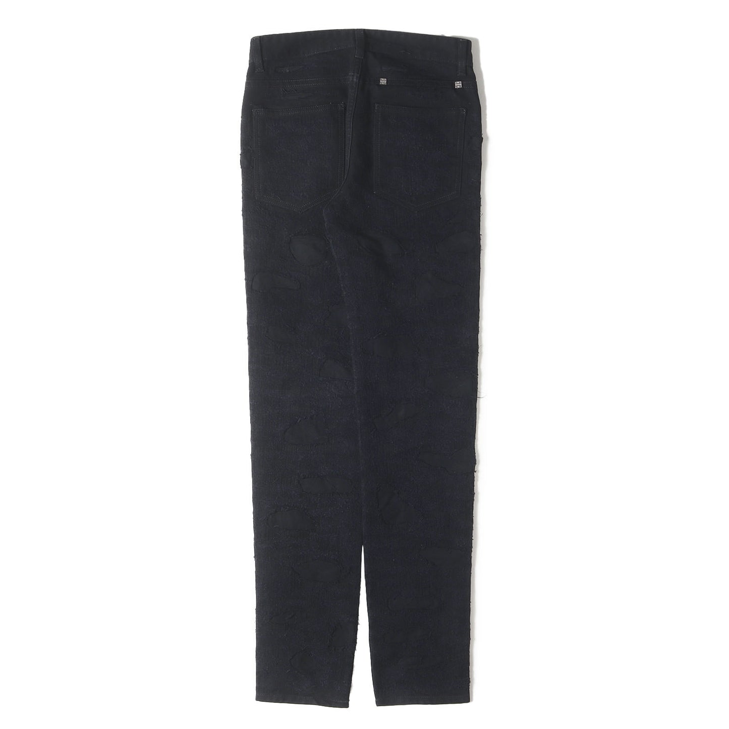 デストロイ加工 スリムフィット デニムパンツ