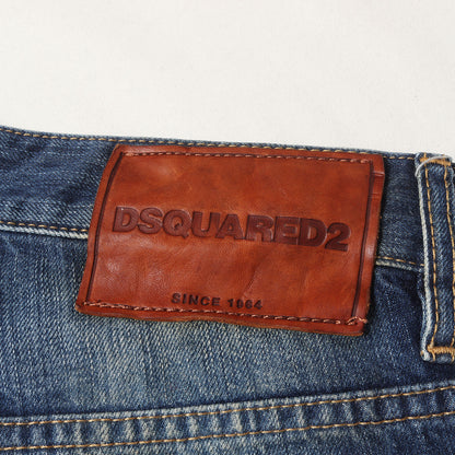 ダメージリペア加工 スリムテーパード デニムパンツ