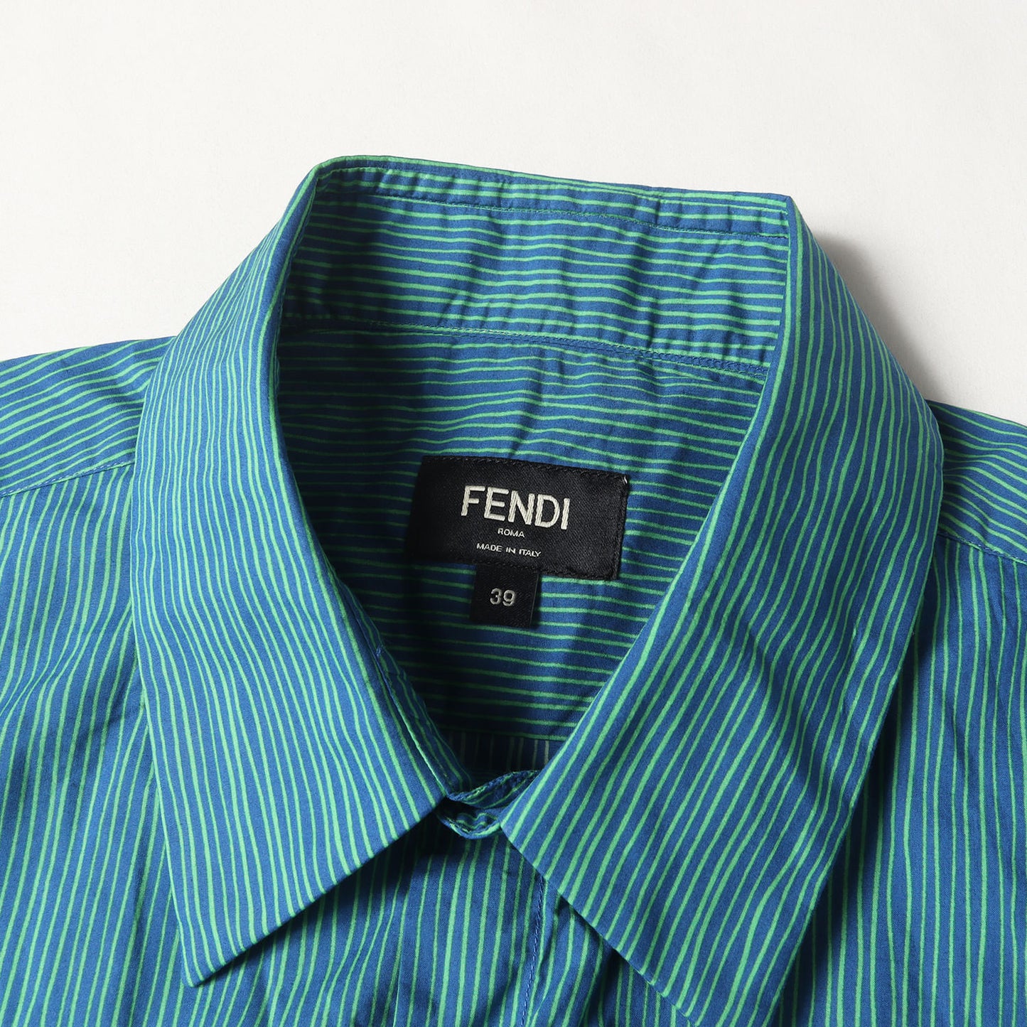 総柄デザイン コットン 比翼ボタン 半袖シャツ