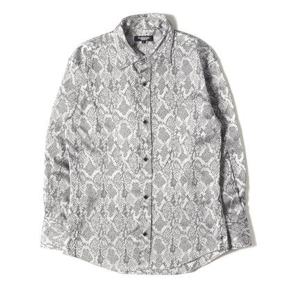 00s パイソン柄 サテン ウエスタンシャツ