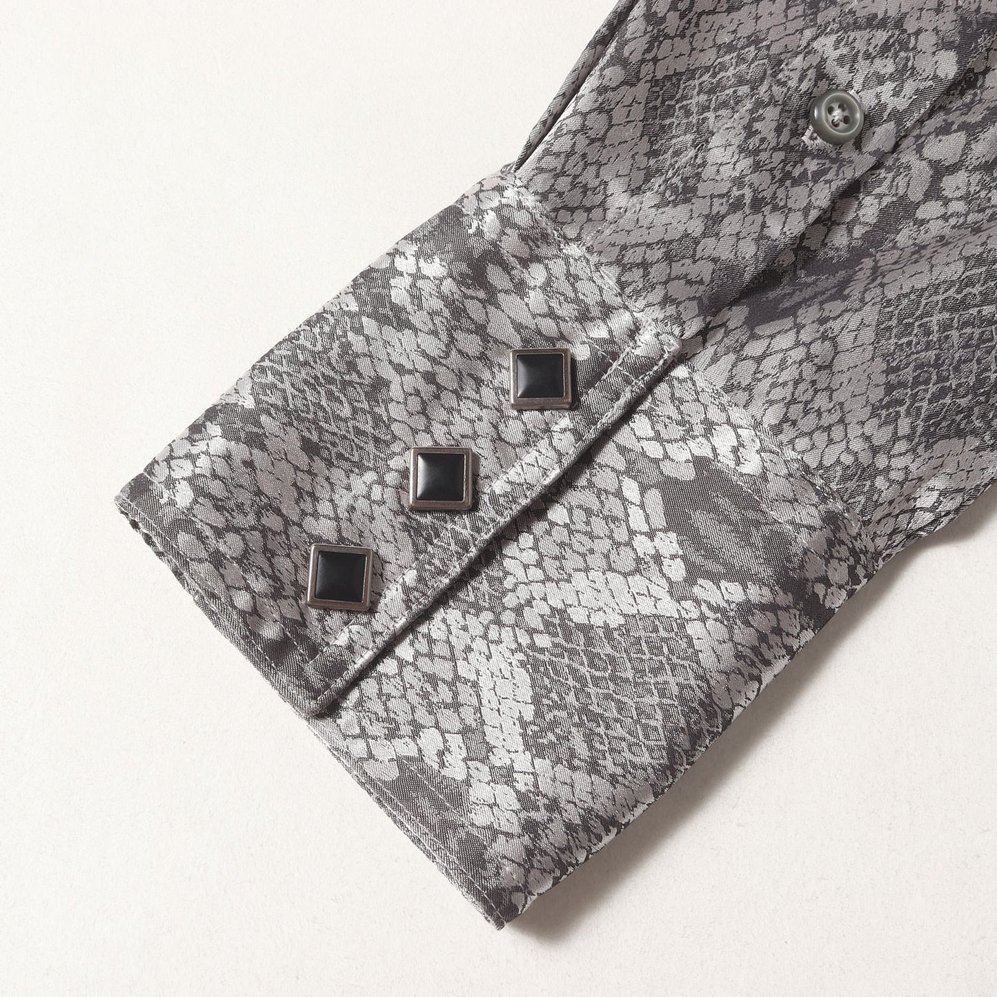 00s パイソン柄 サテン ウエスタンシャツ