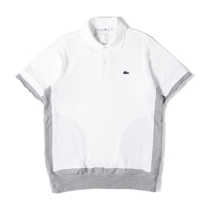 ×LACOSTE スウェット ドッキング 鹿の子ポロシャツ