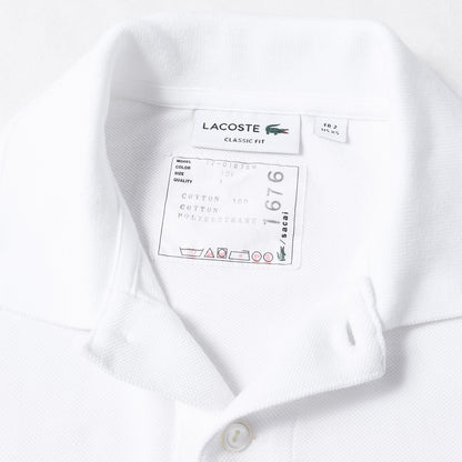 ×LACOSTE スウェット ドッキング 鹿の子ポロシャツ