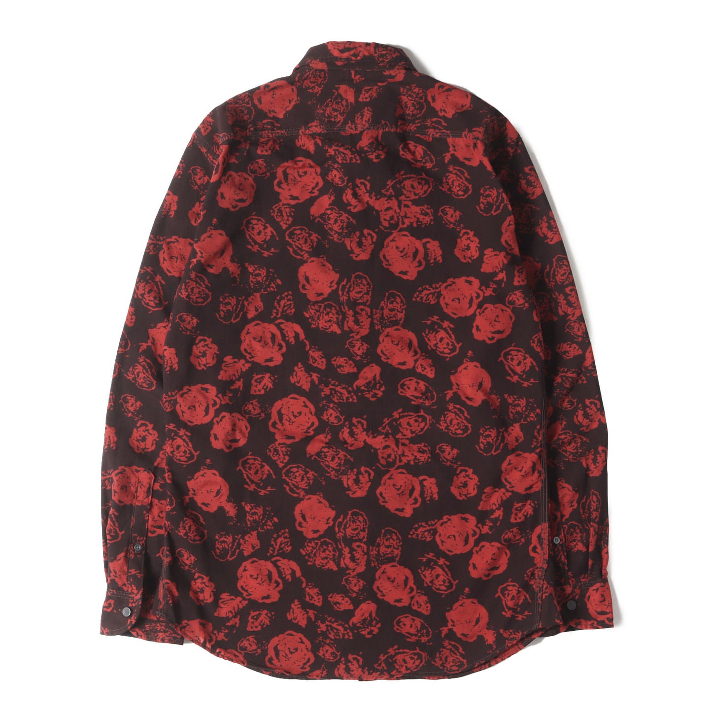 ローズ柄 ボタンシャツ