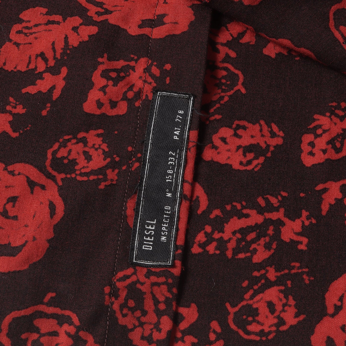 ローズ柄 ボタンシャツ