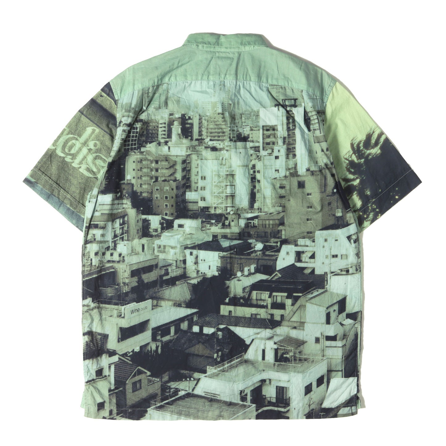 ビーチ フォトプリント コットン 半袖シャツ