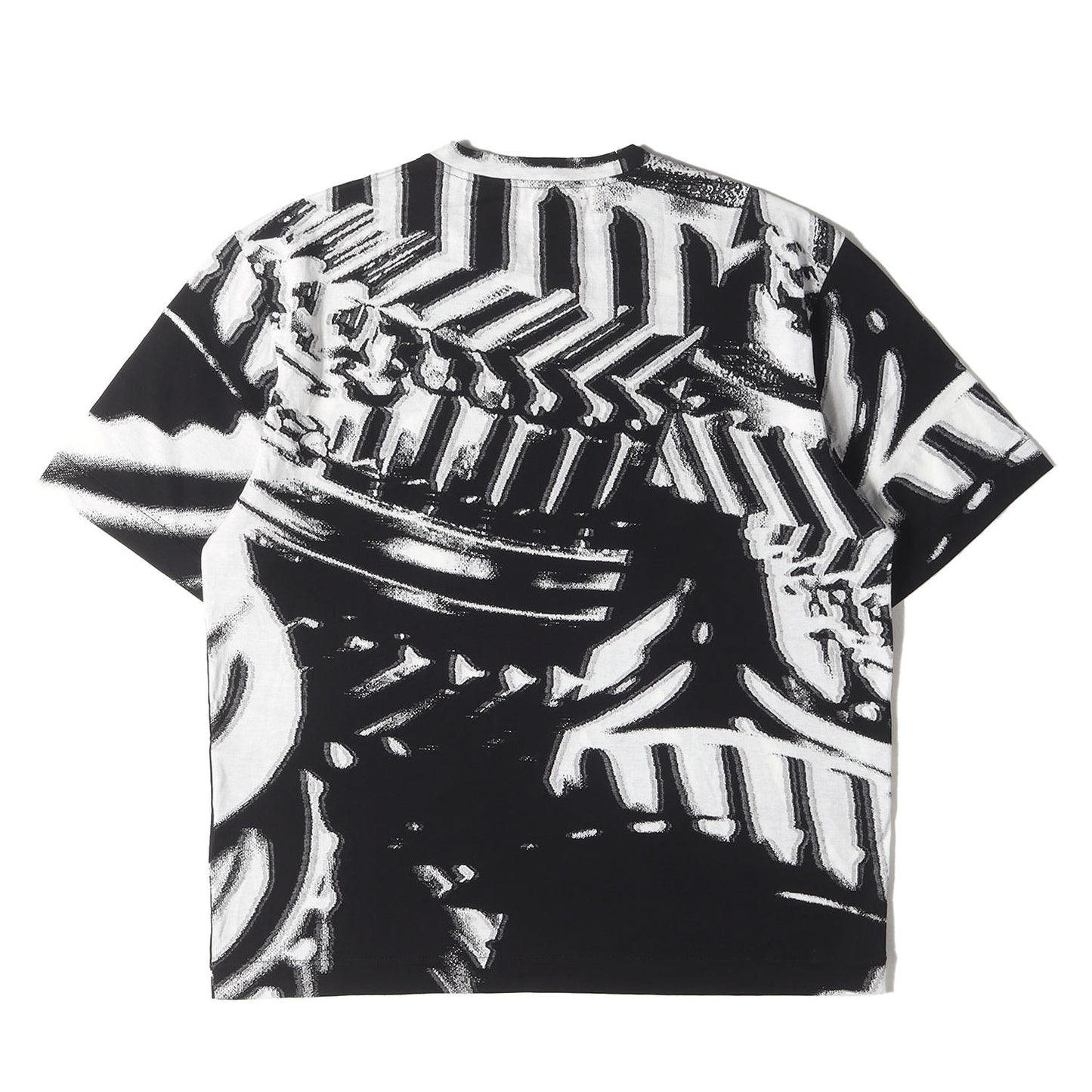 近年モデル 全面ジャガード グラフィック Tシャツ