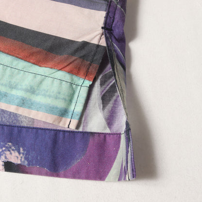 ローズ コラージュ柄 オープンカラー 半袖シャツ