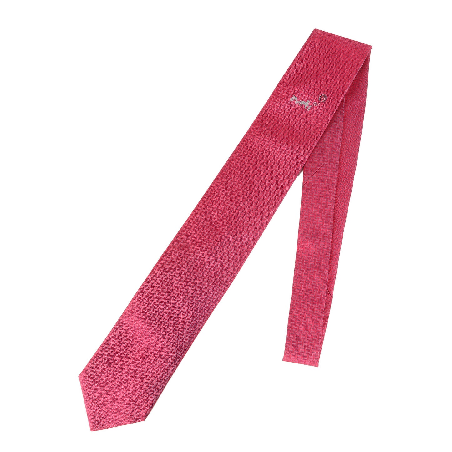 Hロゴウーブン柄 イリデッセンス シルク ネクタイ