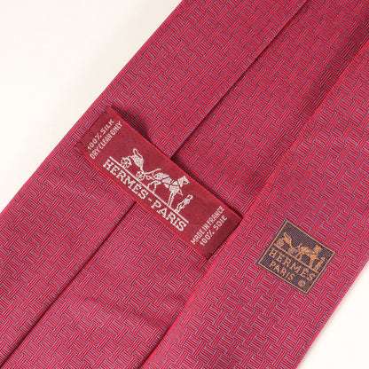 Hロゴウーブン柄 イリデッセンス シルク ネクタイ