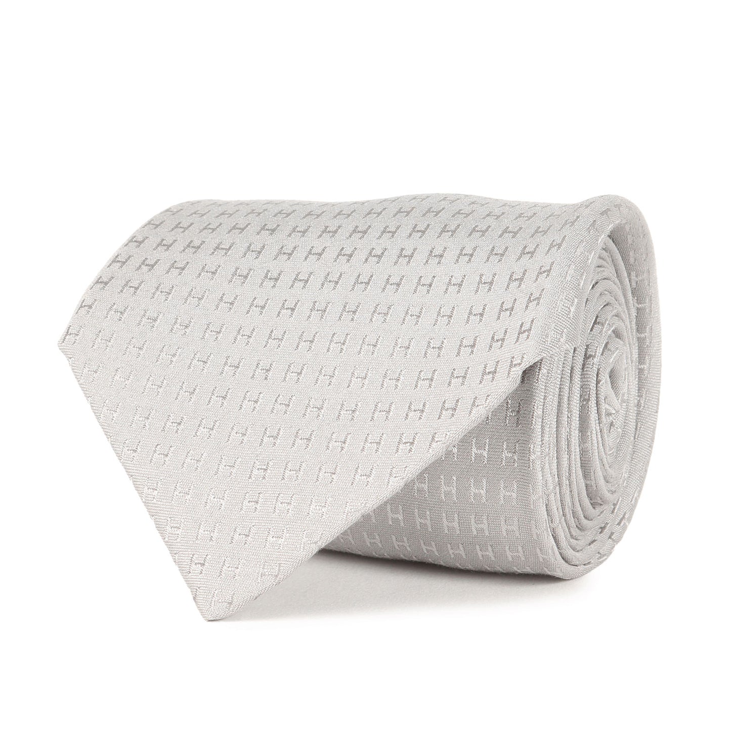 ファソネH ジャガード シルク ネクタイ / フランス製 H織り FACONNEE H