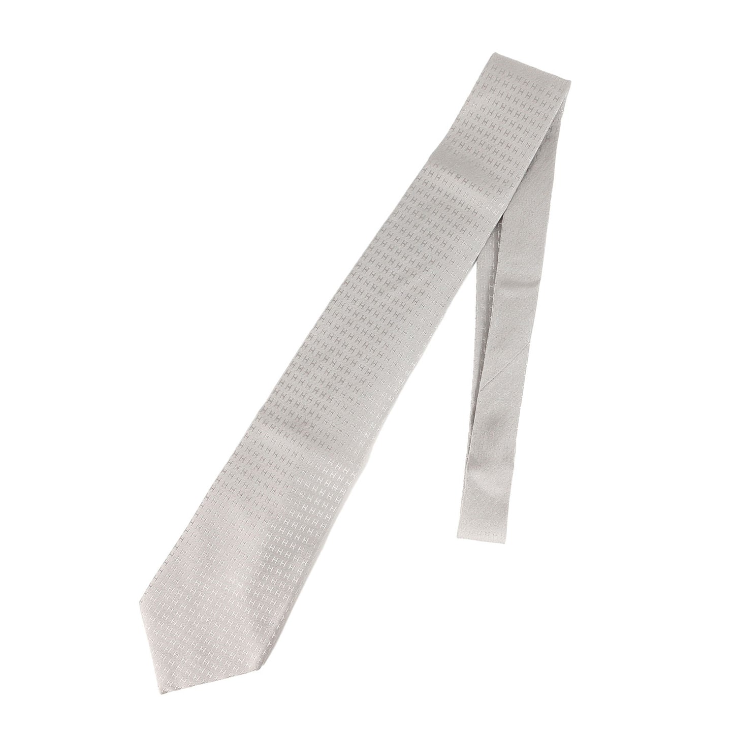 ファソネH ジャガード シルク ネクタイ / フランス製 H織り FACONNEE H