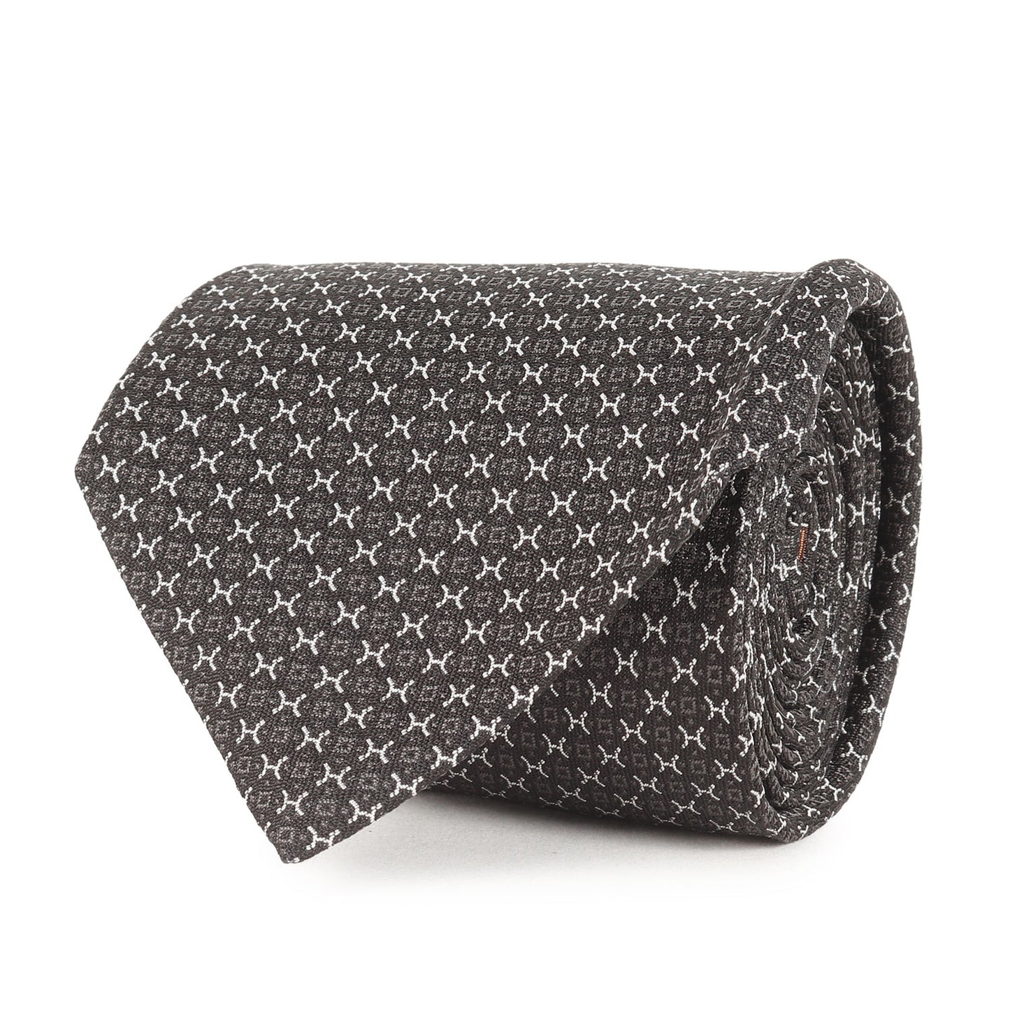 Hロゴ柄 シルク ネクタイ