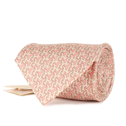 Hロゴ幾何学模様 シルク ネクタイ