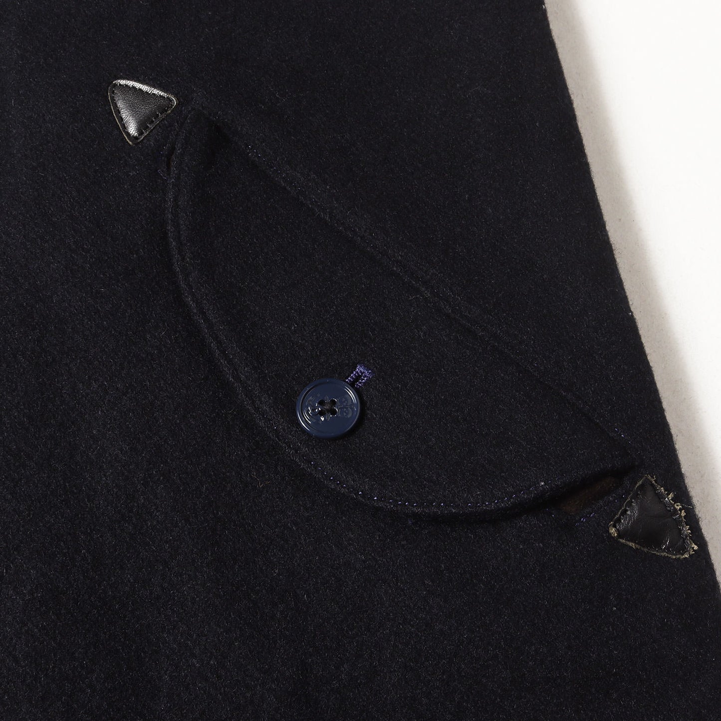 メルトンウール フルジップ ステンカラーコート