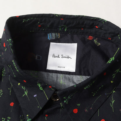 フラワー柄 コットンブロード シャツ