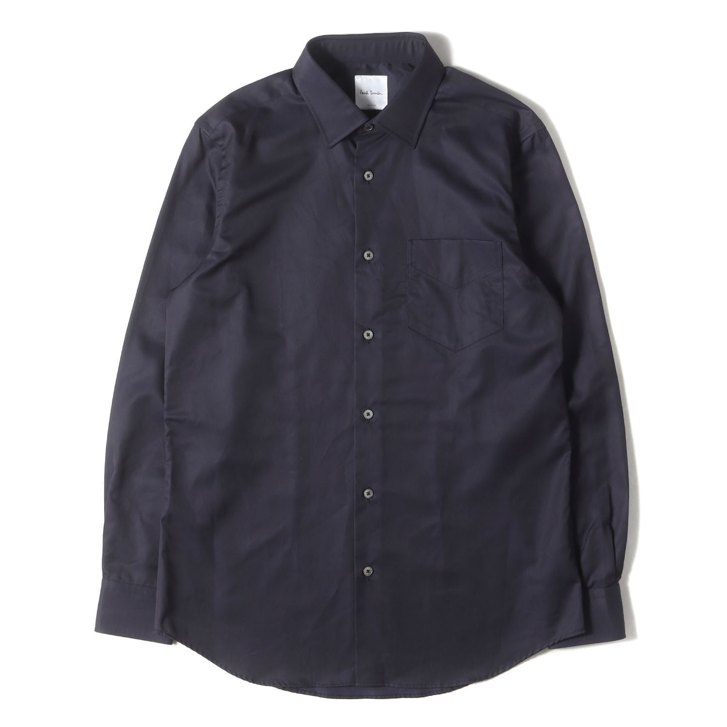 現行タグ コットンツイル プレーン ボタンシャツ