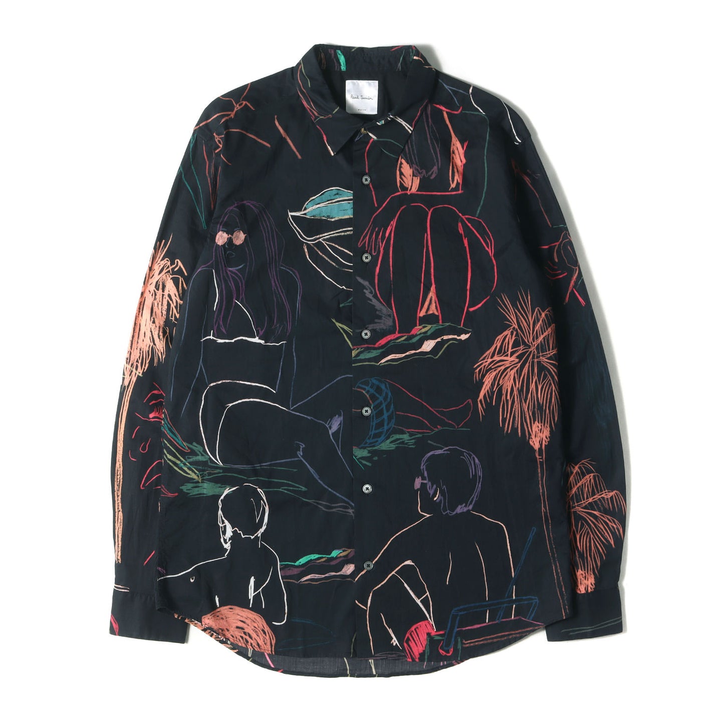 現行タグ アートイラストグラフィック コットンブロード シャツ