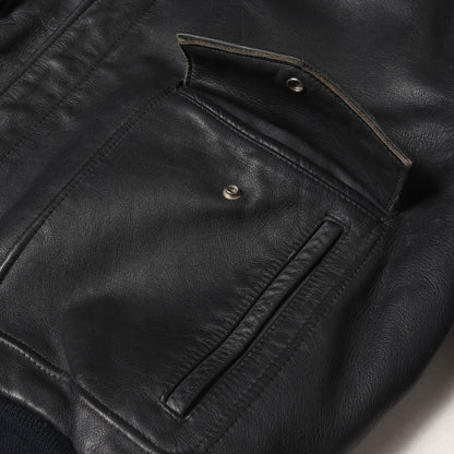 [希少モデル] 80s - 90s スカルパッチ レザー フライトジャケット (Sky Bandit) / JOHNSONS LA ROCKA!