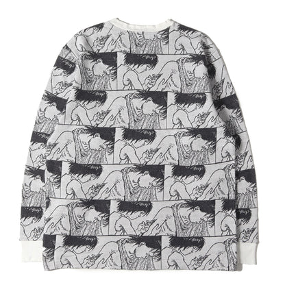 ×AKIRA 鉄雄 ジャガード総柄 ロングスリーブ Tシャツ(Syringe Jacquard L/S Top)