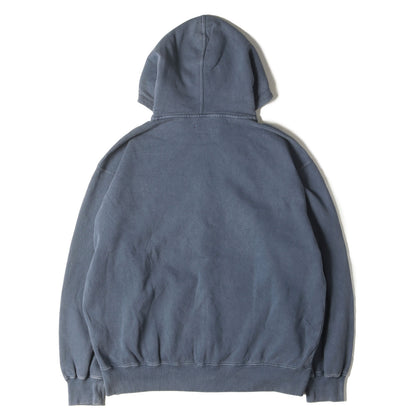 24SS オーバーダイ スモールBOXロゴ ジップ スウェットパーカー(Overdyed Small Box Zip Up Hooded Sweatshirt)