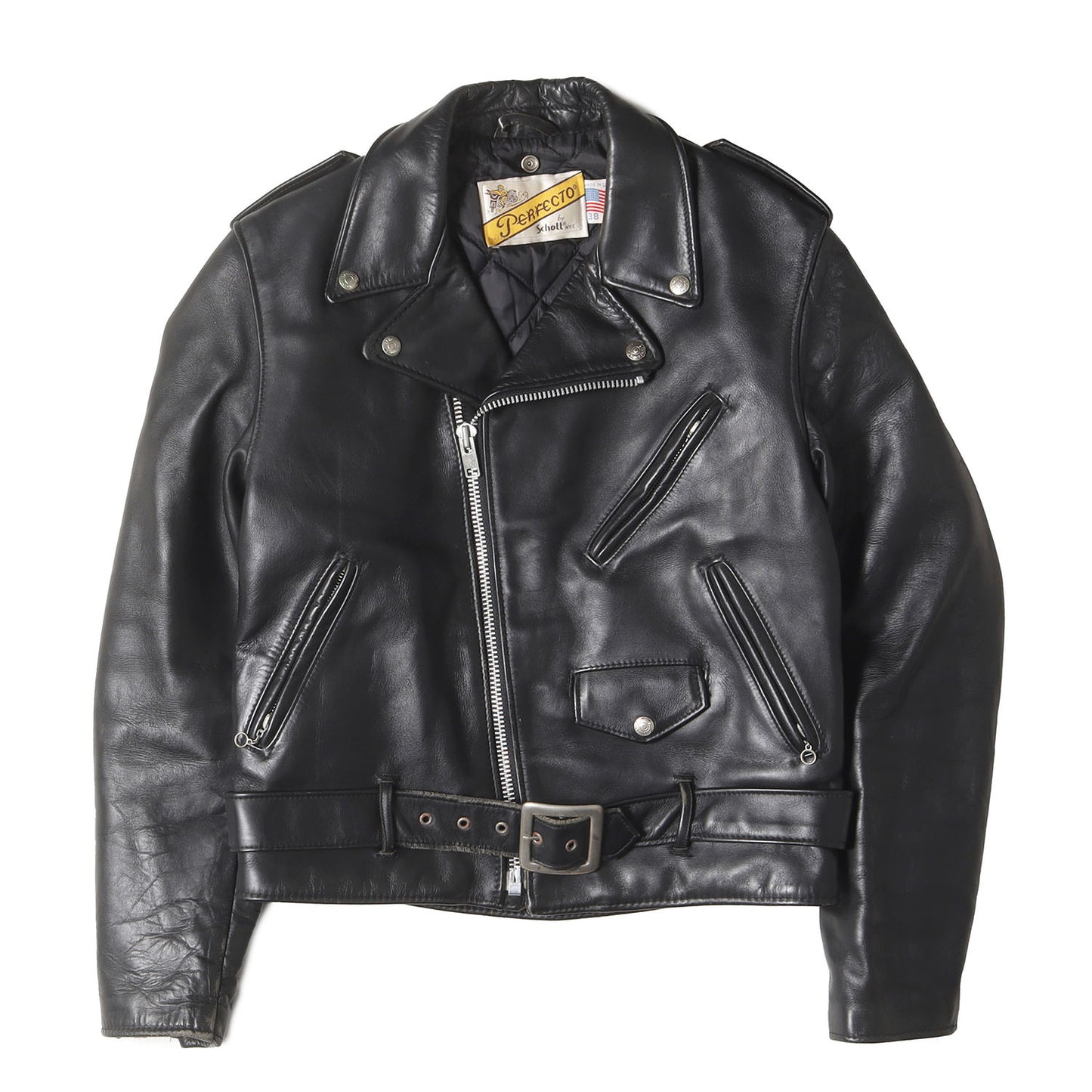 [USA製 618] 90s ステアハイドレザー ダブル ライダースジャケット