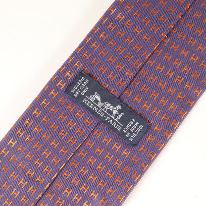 ファソネH ジャガード シルク ネクタイ / フランス製 H織り FACONNEE H