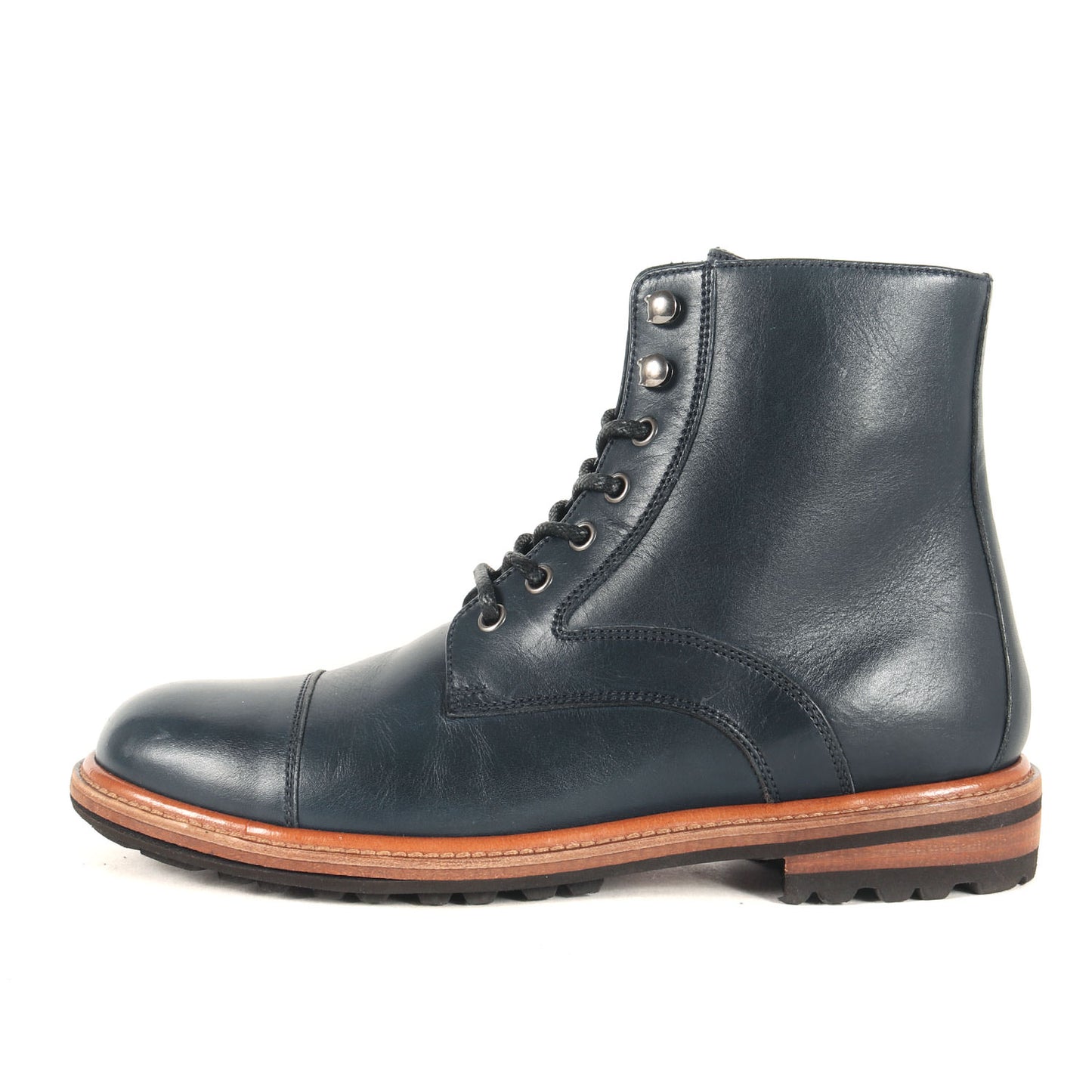 キャップトゥ レースアップ レザー ブーツ