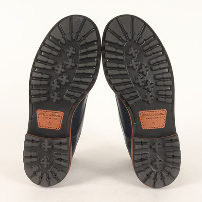 キャップトゥ レースアップ レザー ブーツ