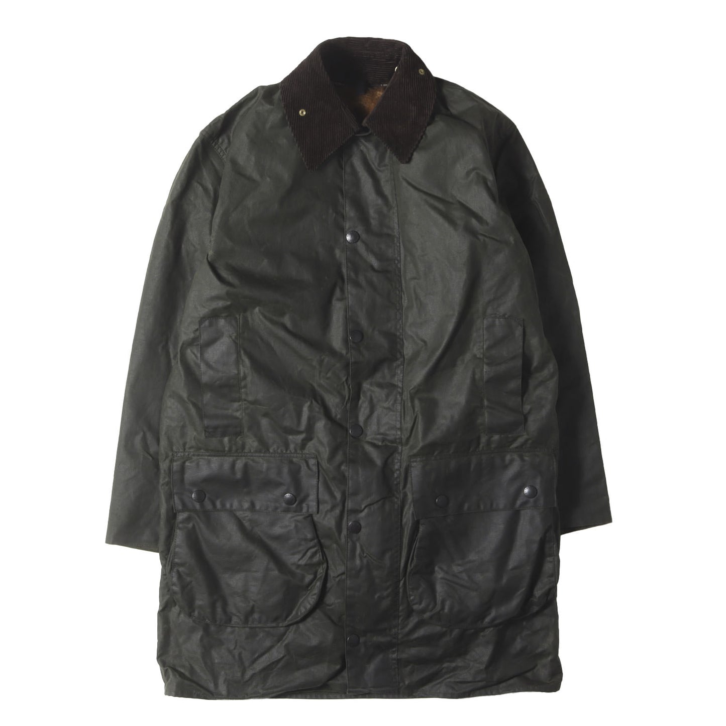 90s ボアベストライナー付き ワックスドコットン ボーダージャケット (BORDER JACKET)