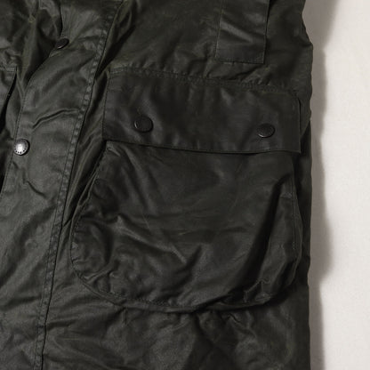 90s ボアベストライナー付き ワックスドコットン ボーダージャケット (BORDER JACKET)