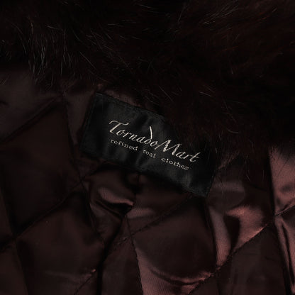 リアルファー襟 カウレザー シングル ライダースジャケット