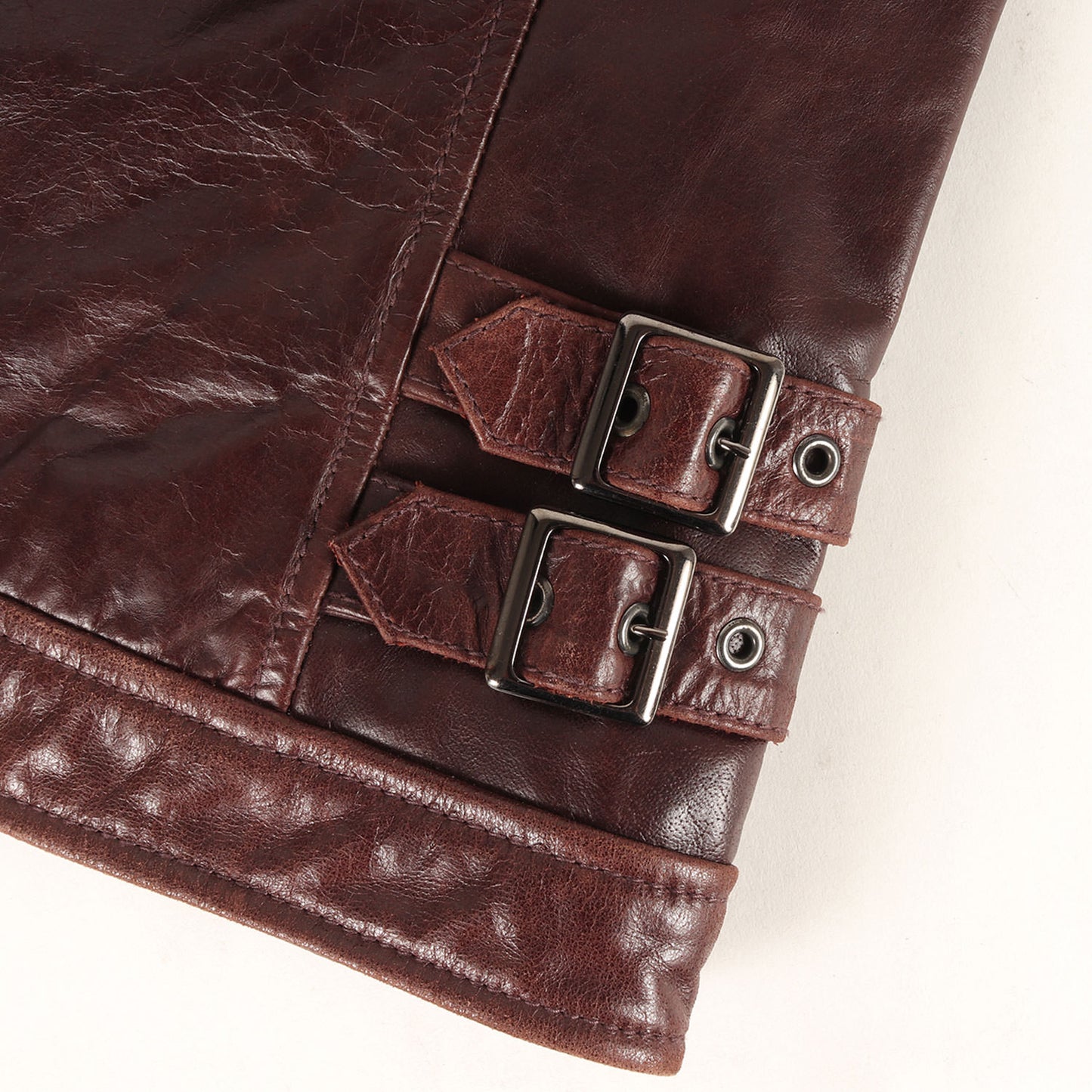 リアルファー襟 カウレザー シングル ライダースジャケット