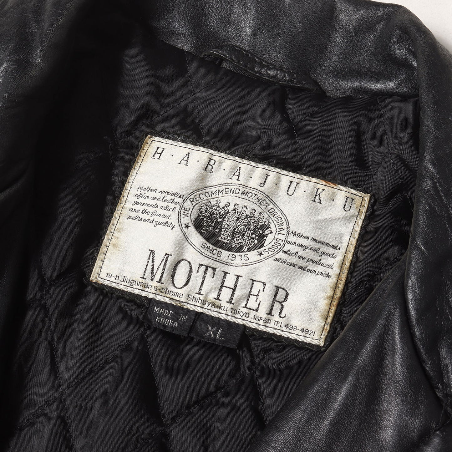 90s シープスキンレザー フルジップ ジャケット HARAJUKU MOTHER