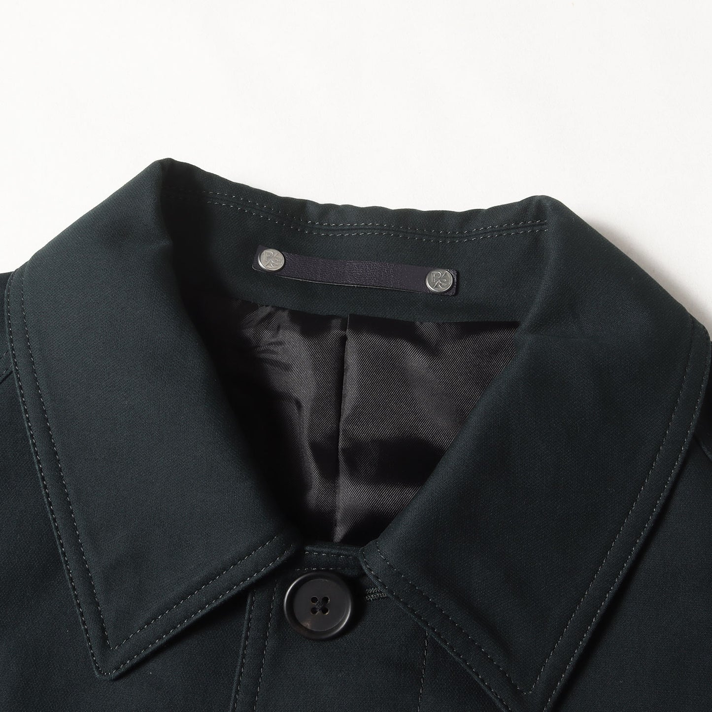 高密度コットン ステンカラーコート