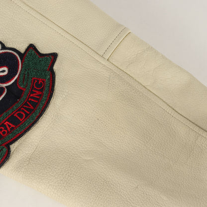 90s 袖レザー メルトン スタジャン / SAS SCUBA DIVING 1992年製