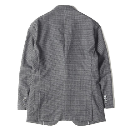 千鳥格子ストレッチウール 2つボタン テーラードジャケット
