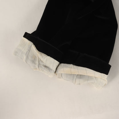 ベルベット ピークドラペル 1つボタン テーラードジャケット