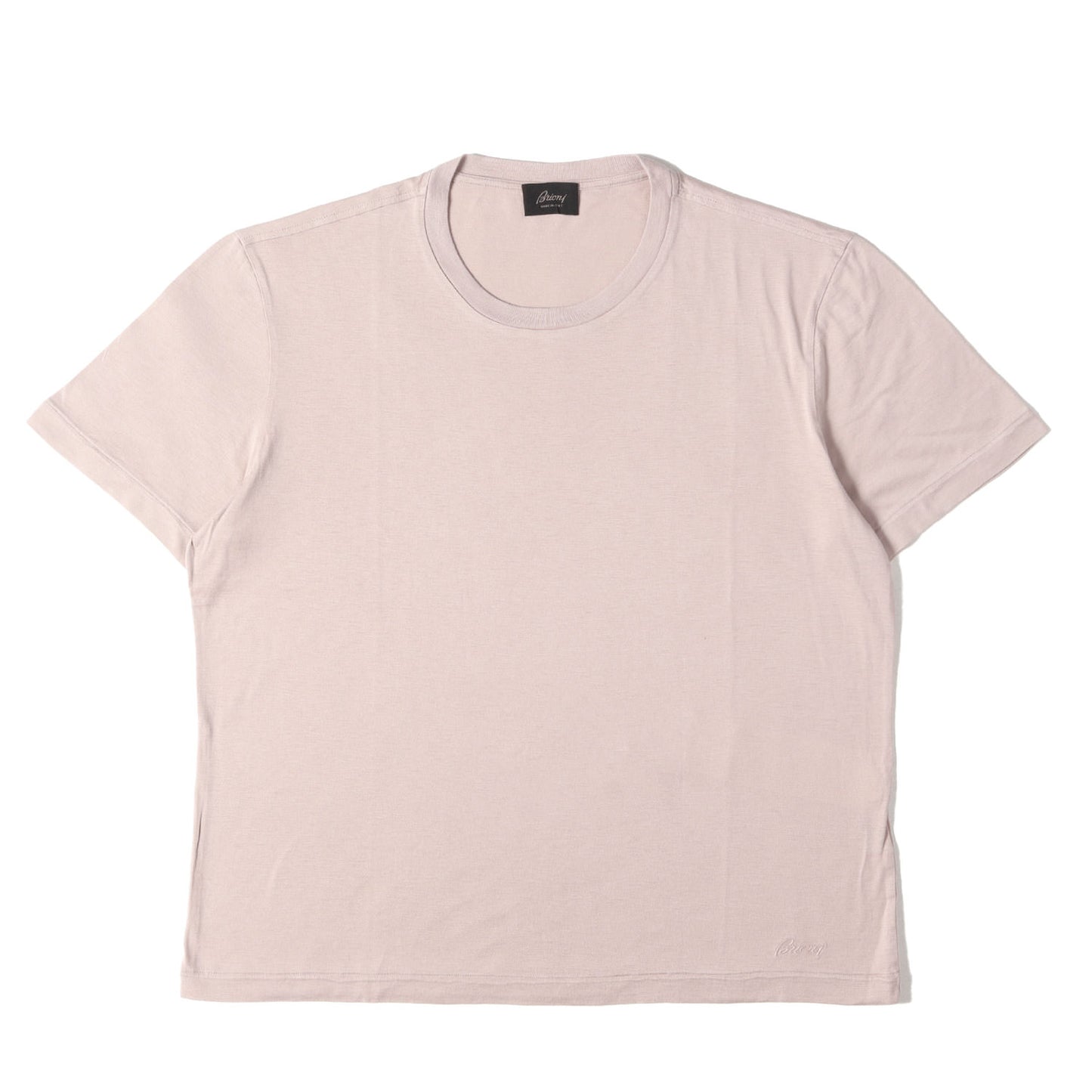 22AW ロゴ刺繍 シルク/コットン クルーネック Tシャツ