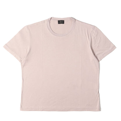 22AW ロゴ刺繍 シルク/コットン クルーネック Tシャツ