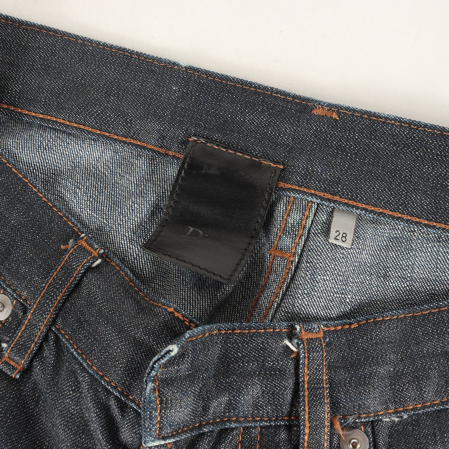 07AW エディ期 シャープノーテーション コーティング スリム デニムパンツ