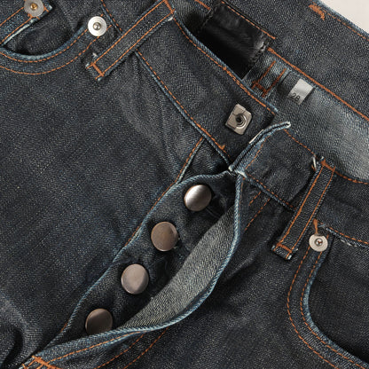 07AW エディ期 シャープノーテーション コーティング スリム デニムパンツ